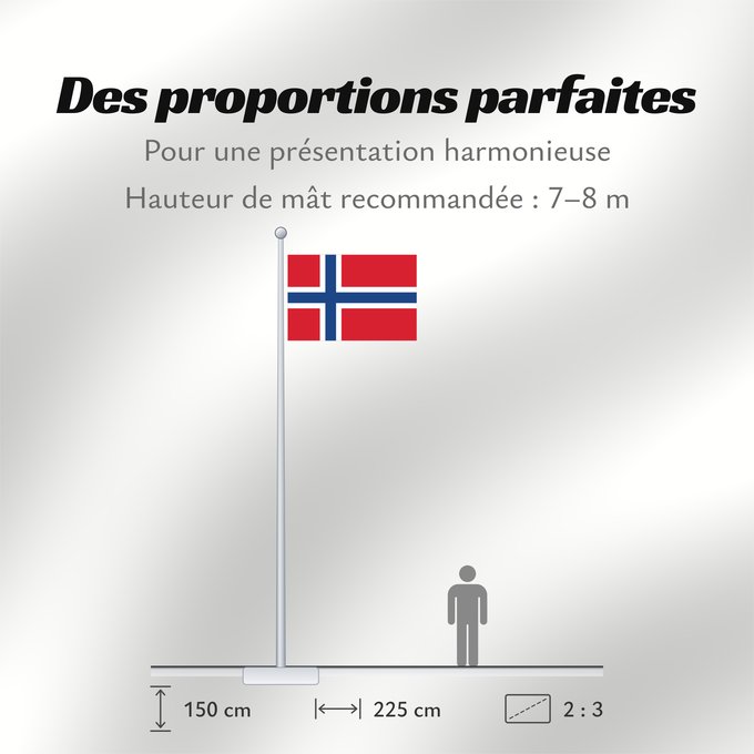 Proportions du drapeau : Norway Norvège Noruega Norwegen Norvegia Noorwegen Norwegii علم النرويج Сцяг Нарвегіі Banniel Norvegia Norska Norwy Norges Norvegio Norjan Noregs Norveške Norski fáninn 노르웨이의 국기 Norvegiae Norges flagg Det norske flagget Þjóðfáni Noregs Norgga leavga Прапо