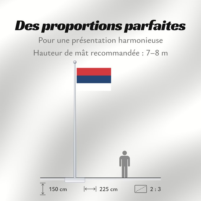 Proportions du drapeau : Civil Flag of Serbia Civil flag of Serbia Serbie Serbia Serbien Гражданско знаме на Сърбия Народна застава Србије Narodna zastava Srbije Nemzeti zászló szerbia Народный гражданский флаг Сербии Srbská národná vlajka Kombëtar i Serbisë