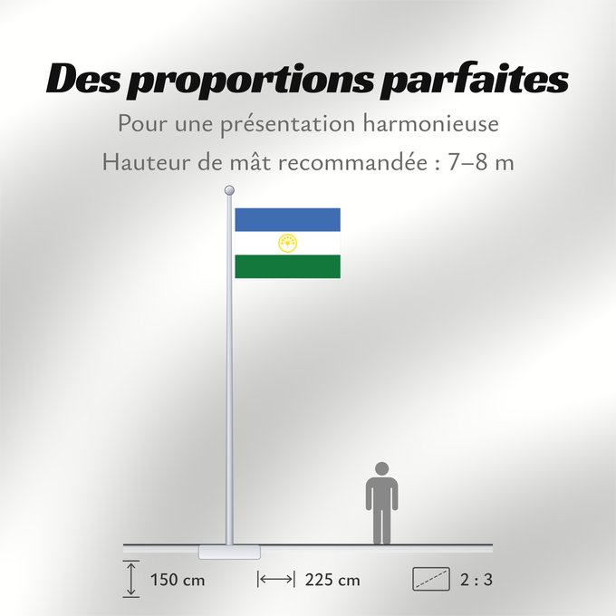 Proportions du drapeau : Bashkortostan State flag of the Republic of Bashkortostan République de Bachkirie Bashkortostán Baschkortostan Башҡортостан Республикаһының Дәүләт флагы Флаг Башкортостана