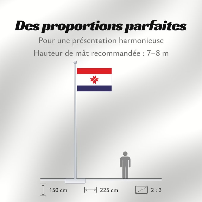 Proportions du drapeau : Mordovia Republic of Mordovia Mordovie República de Mordovia Mordowia Repubblica di Mordovia