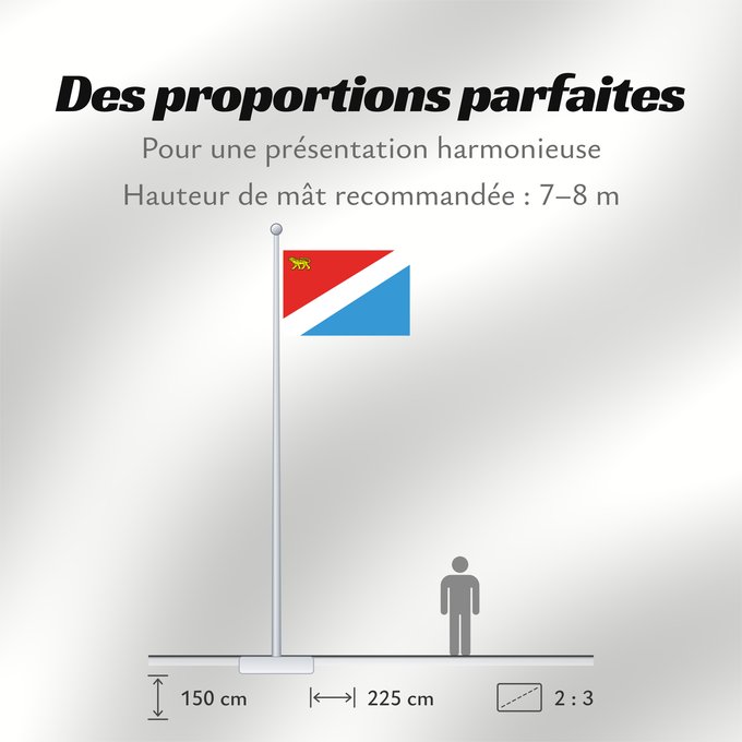 Proportions du drapeau : Primorsky Krai	Kraï du Primorie	 Krai de Primorie	Primorski Krai