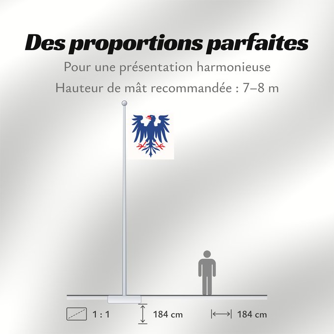 Proportions du drapeau : Värmlands län