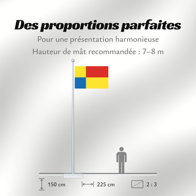 Proportions du drapeau : Kosicky vlajka Košice Region Région de Košice Región de Košice Košice (Region)
