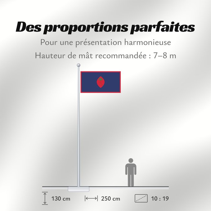 Proportions du drapeau : Guam