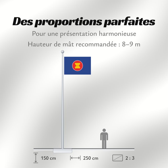 Proportions du drapeau : ASEAN