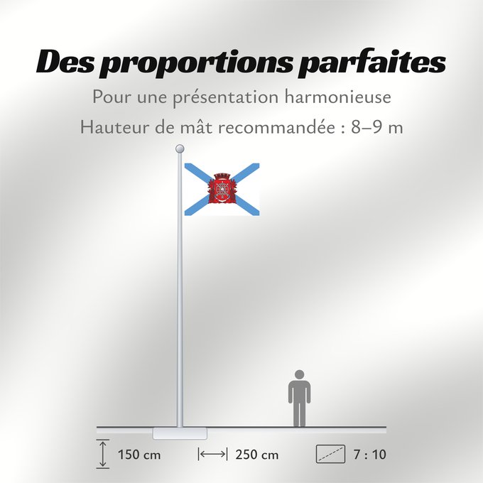 Proportions du drapeau : Cidade do Rio de Janeiro City of Rio de Janeiro Rio de Janeiro Río de Janeiro Stadt Rio de Janeiro