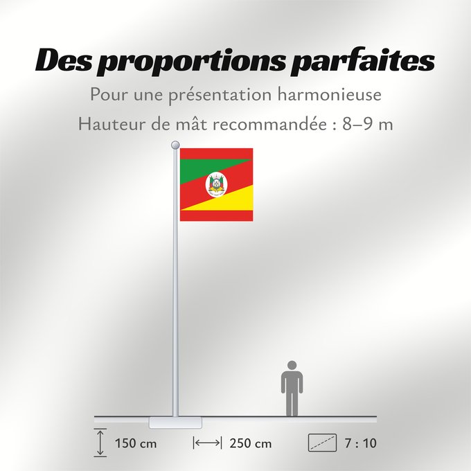 Proportions du drapeau : Rio Grande do Sul	State of Rio Grande do Sul, Brazil	Río Grande del Sur	Estado do Rio Grande do Sul, Brasil
