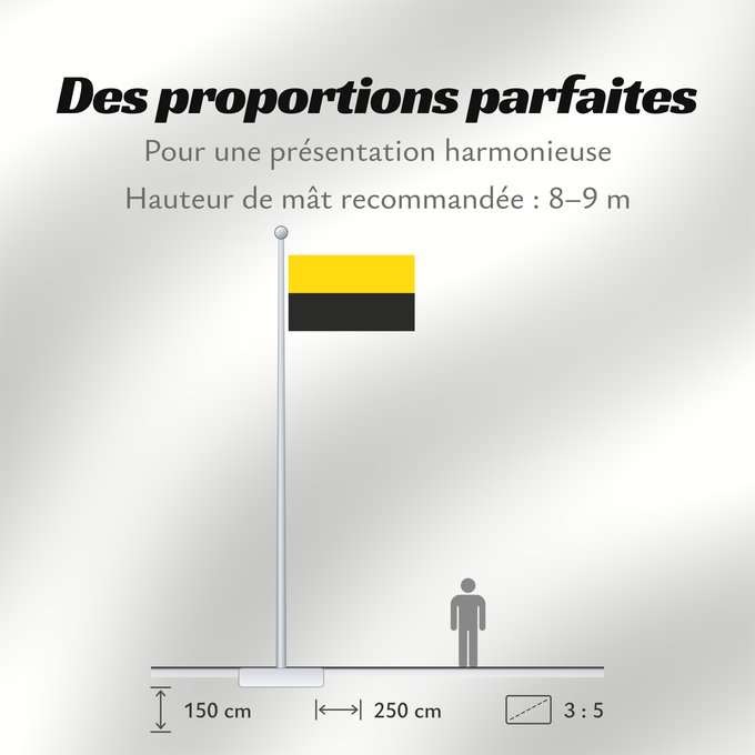 Proportions du drapeau : Saxony-Anhalt	Saxony-Anhalt 	Saxe-Anhalt	Sajonia-Anhalt	Sachsen-Anhalt	Sassonia-Anhalt	Civil flag of Saxony-Anhalt