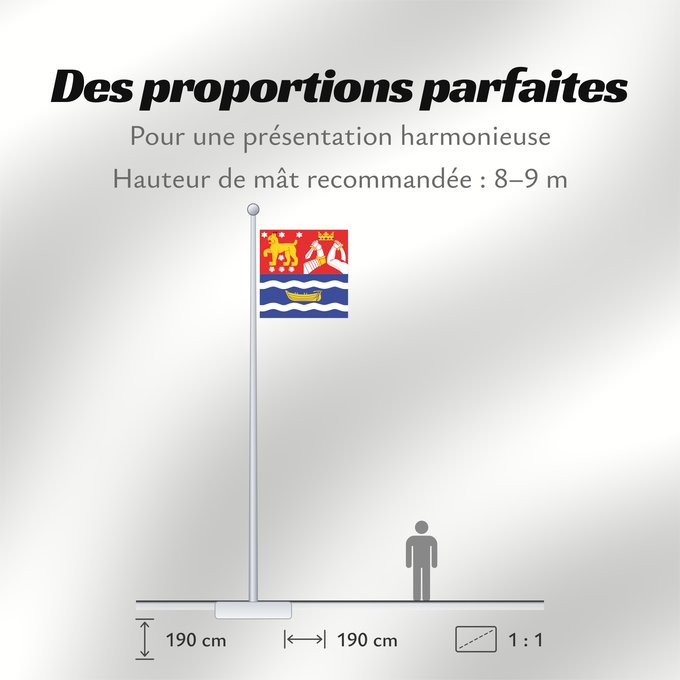 Proportions du drapeau : Etelä-Suomen lääni