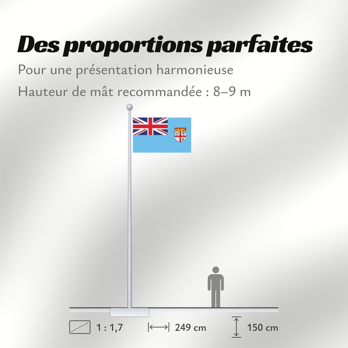 Proportions du drapeau : Fiji Fidji Fiyi Fidschi