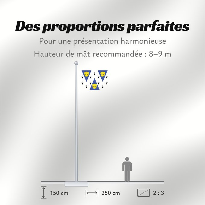 Proportions du drapeau : Shropshire