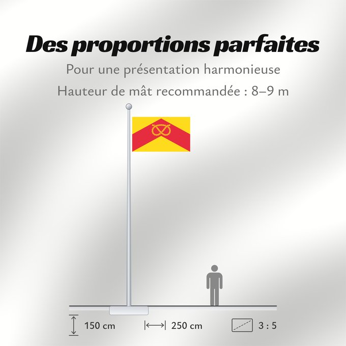 Proportions du drapeau : Staffordshire	Le Staffordshire	The county flag of Staffordshire