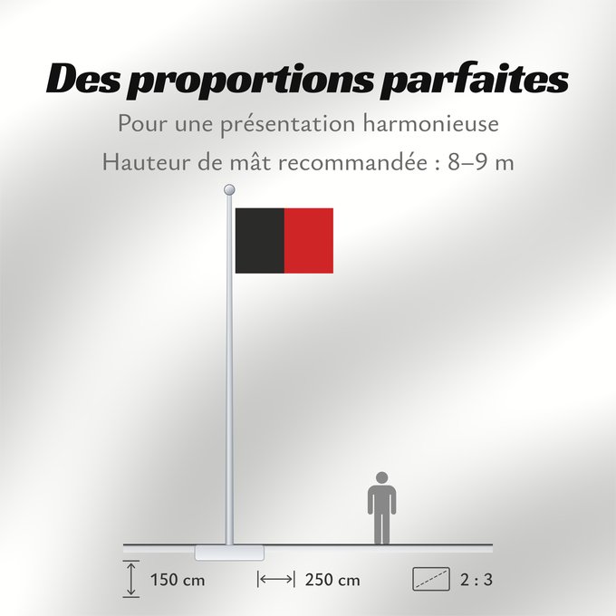 Proportions du drapeau : Aosta, Aoste