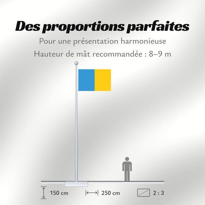 Proportions du drapeau : Province of Udine	Province d'Udine	Provincia de Udine	Provinz Udine	Provincia di Udine