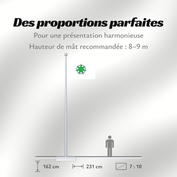 Proportions du drapeau : Aomori