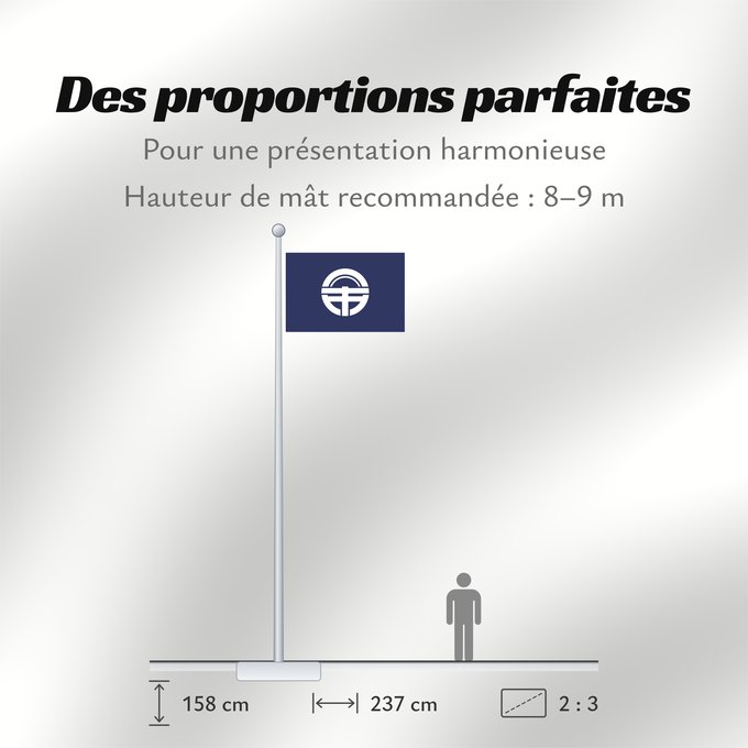 Proportions du drapeau : Tokusima [Tokushima]