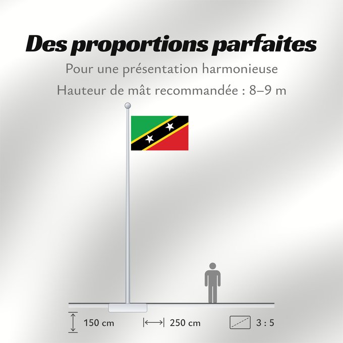Proportions du drapeau : Saint Kitts and Nevis	Saint-Christophe-et-Niévès	San Cristóbal y Nieves	St. Kitts und Nevis	Saint Kitts e Nevis	Saint Kitts a Nevis	Shan Críostóir-Nimheas	Sen Kitts ha Nevis	Флаг Сент-Китса и Невиса	Saunt Kitts an Nevis	Saint Kittsa in Nevisa
