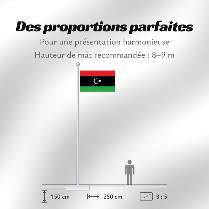 Proportions du drapeau : Libya The national flag of Libya La Libye Libia Libyen Libië Líbia علم ليبيا Banniel Libia Libije Liibüa lipp דגל לוב リビアの国旗。 리비아의 국기 Libyas flagg Libiei Флаг Ливии ⵍⵉⴱⵢⴰ ⴰⵛⵏⵢⴰⵍ ⵏ ⵍⵉⴱⵢⴰ