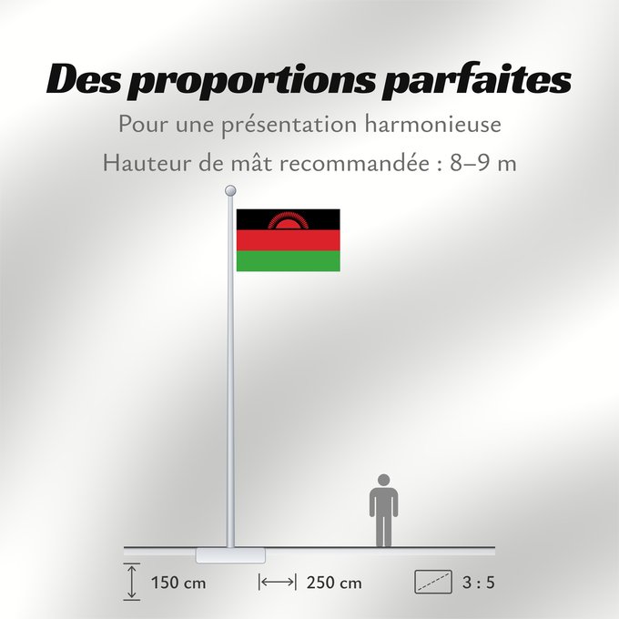 Proportions du drapeau : Malawi Malaui የማላዊ ሰንደቅ ዓላማ علم ملاوي Malawis Malavio Maláive Mbendera ya Malaŵi Флаг Малави Malavija Malaawi