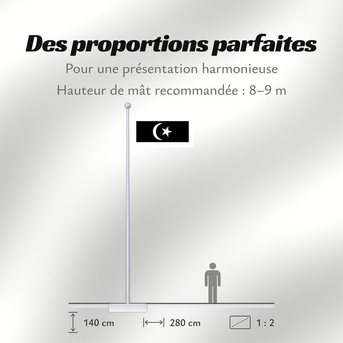 Proportions du drapeau : Terengganu Malaysian state Terengganu