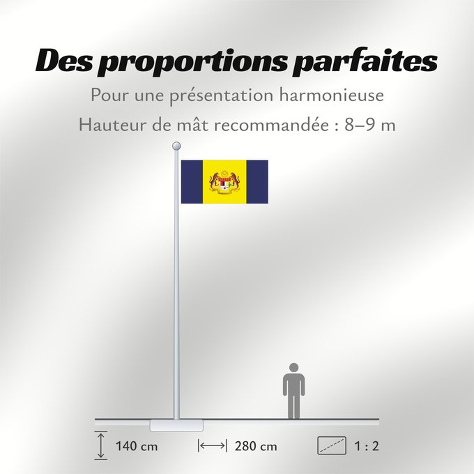 Proportions du drapeau : Putrajaya Putrajaya, Malaysia Putrajaya