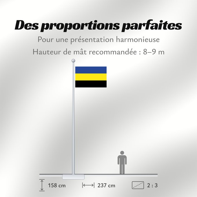 Proportions du drapeau : Gelderland Province of Gelderland in the Netherlands Güeldres Gelderland