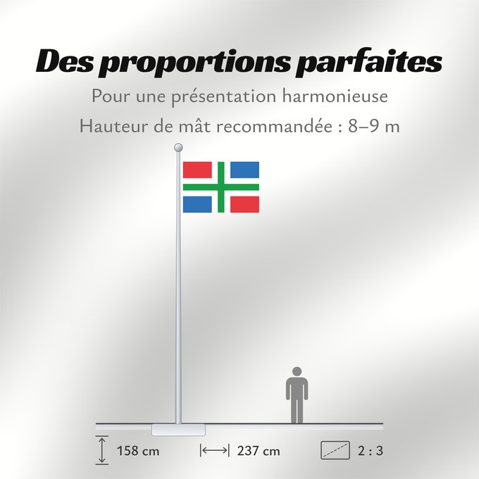 Proportions du drapeau : Groningen	Province of Groningen, Netherlands	Groningue	Groninga