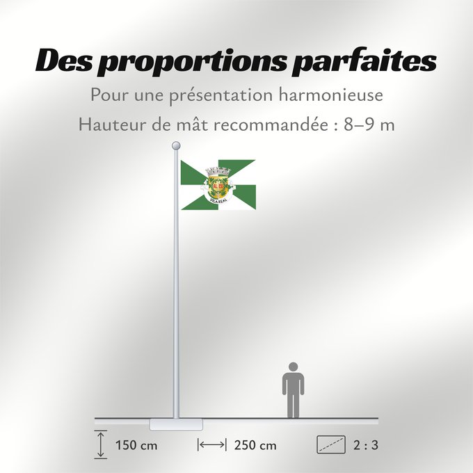 Proportions du drapeau : Vila Real