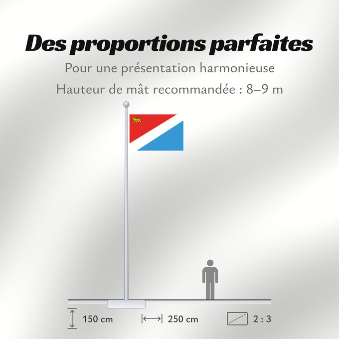 Proportions du drapeau : Primorsky Krai	Kraï du Primorie	 Krai de Primorie	Primorski Krai