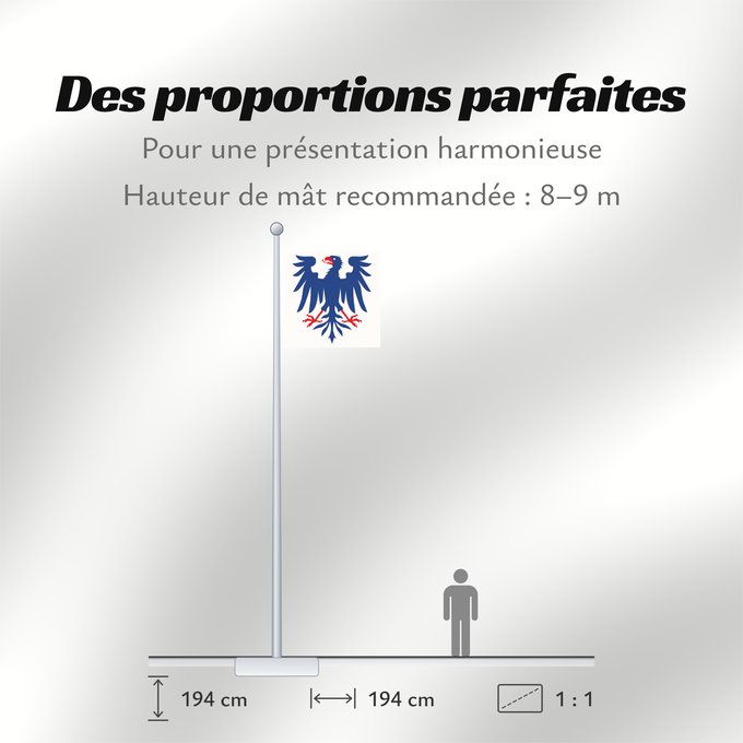 Proportions du drapeau : Värmlands län