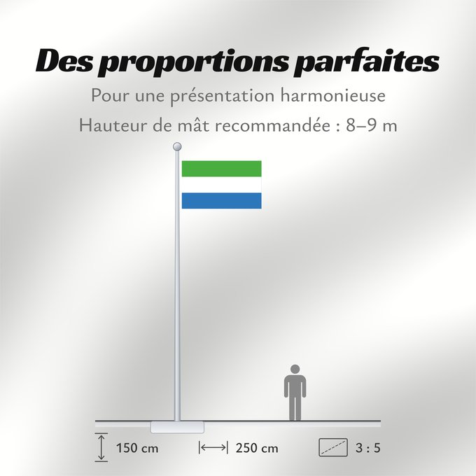 Proportions du drapeau : Sierra Leone	Sierra Leona	Sierra Leones	Sieraleono	Sierre Leone