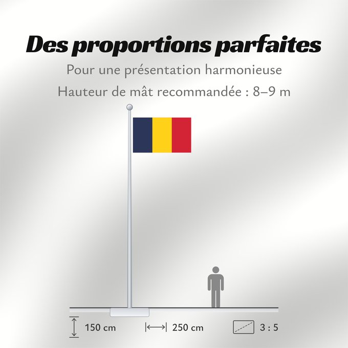 Proportions du drapeau : Chad	National du Tchad	Chad. Proporción 2 3	Tschad	Ciad	Tsjaad	علم تشاد	Ĉado	Ciadului	Čada	Tchads