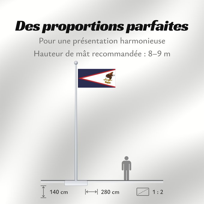 Proportions du drapeau : American Samoa