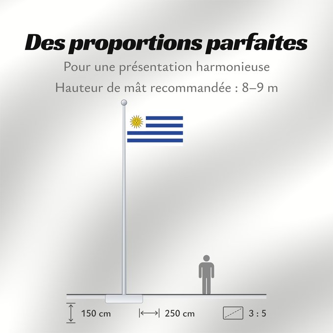 Proportions du drapeau : Uruguay L Uruguay Dell Uruguay Uruguai Urugwaju D Uruguai علم أوروغواي D Uruguay Uruwayi wiphala L Uruguai Urugvajo Uruguaiko bandera E Uruguai Poyvi Uruguái Irigwe ウルグアイの国旗 Pāmitl Uruguay Uruwayi unanchan Флаг Уругвая Urugvaja Uruguays