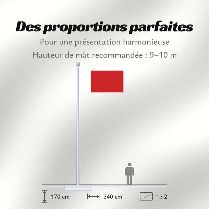 Proportions du drapeau : Dubai	Dubaï