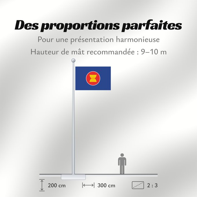 Proportions du drapeau : ASEAN