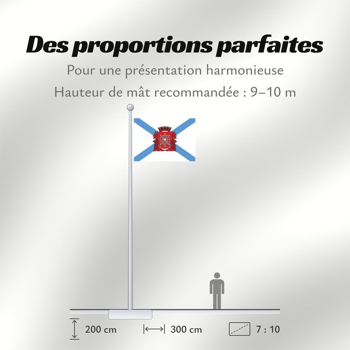 Proportions du drapeau : Cidade do Rio de Janeiro City of Rio de Janeiro Rio de Janeiro Río de Janeiro Stadt Rio de Janeiro