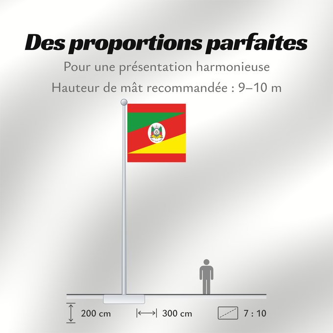 Proportions du drapeau : Rio Grande do Sul State of Rio Grande do Sul, Brazil Río Grande del Sur Estado do Rio Grande do Sul, Brasil