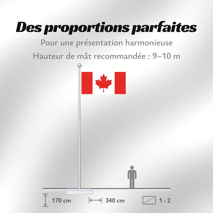 Proportions du drapeau : Canada	Canadá	Kanada