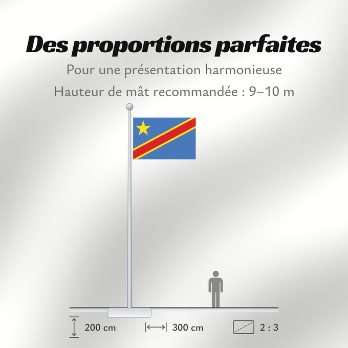 Proportions du drapeau : Democratic Republic of the Congo	The national flag of the Democratic Republic of the Congo	La République démocratique du Congo	Rep. Dem. del Congo	Demokratischen Republik Kongo	Repubblica Democratica del Congo	Democratische Republiek Congo	علم جمهورية الك