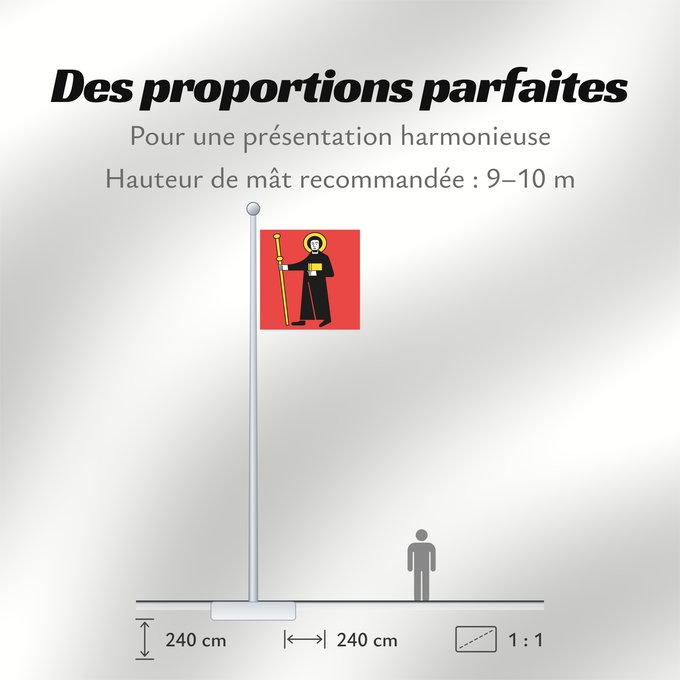 Proportions du drapeau : Canton of Glarus Glaris, Glaris Glarus Glarus Canton of Glarus in Switzerland
