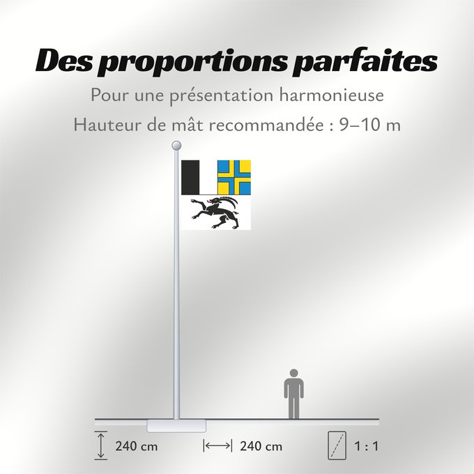 Proportions du drapeau : Graubünden (de), Grigioni (it)