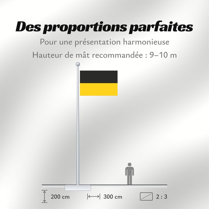 Proportions du drapeau : Baden-Württemberg