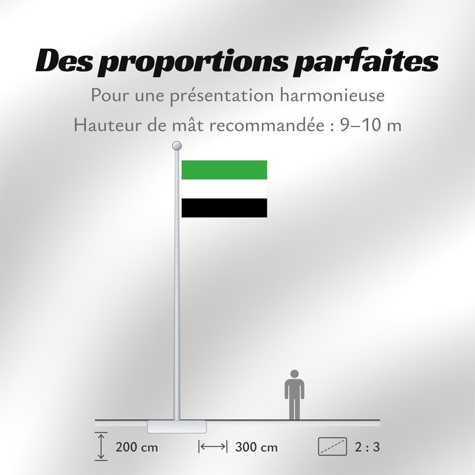 Proportions du drapeau : Extremadura, Spain Extremadura Extrémadure ou Estrémadure Extremadura