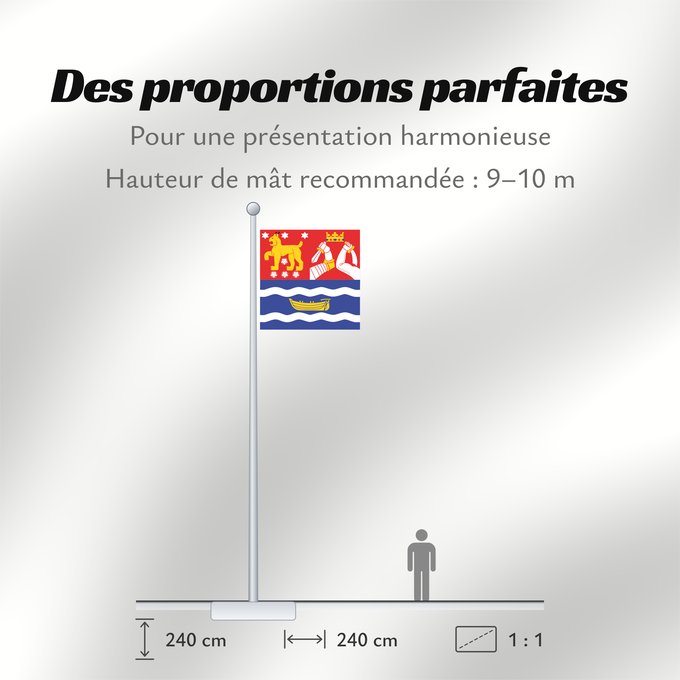 Proportions du drapeau : Etelä-Suomen lääni