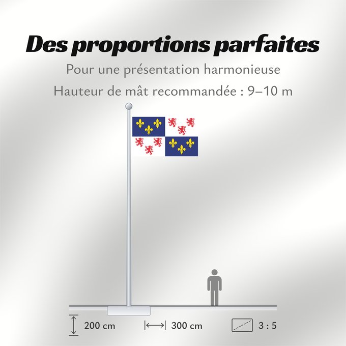 Proportions du drapeau : Picardie	Region Picardie in France	Région Picardie en France	Picardo	Picard
