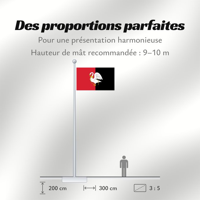 Proportions du drapeau : Buckinghamshire
