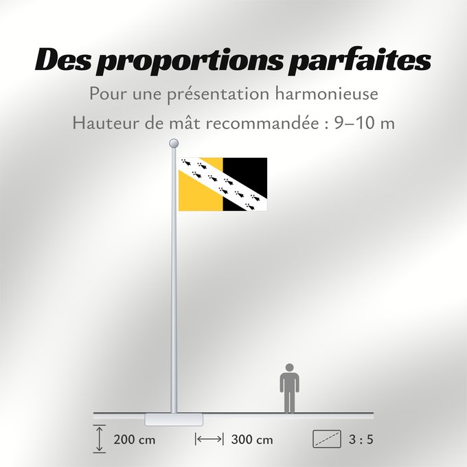 Proportions du drapeau : Norfolk