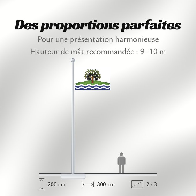 Proportions du drapeau : Worcestershire