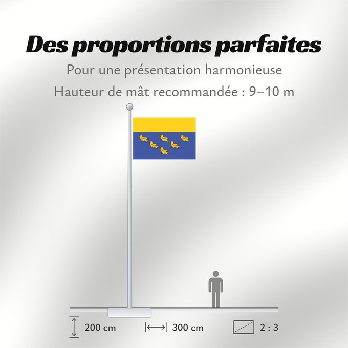 Proportions du drapeau : West Sussex